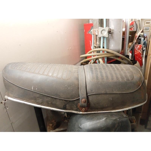 422 - A pair of motorcycle seats, 1 British & 1 Japanese (Honda) both 1970's, COLLECT ONLY