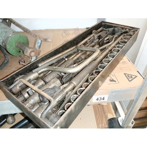 434 - A complete Britool socket set A/F, COLLECT ONLY