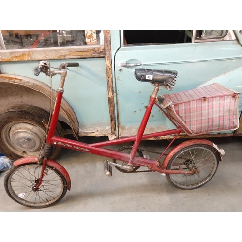 453 - A rare  original Moulton Mini automatic complete with rare rear basket integral lock etc. COLLECT ON... 