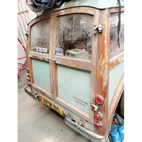 455 - A Morris Minor Traveller, dry stored since 1981, in need of total restoration, no keys or paperwork,... 