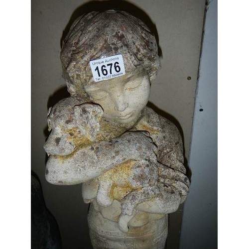 1676 - A boy garden statue, COLLECT ONLY