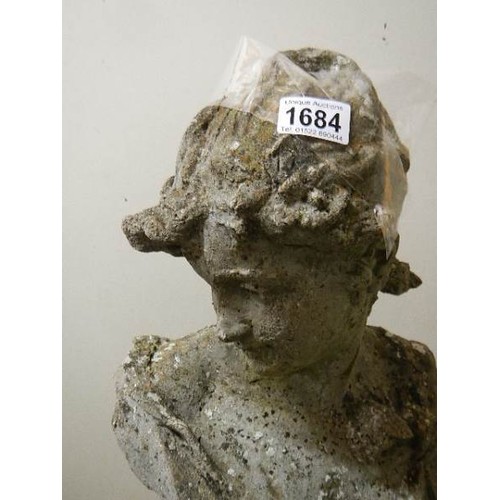 1684 - A garden bust, COLLECT ONLY.