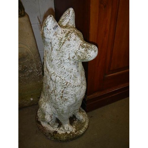 1694 - A garden dog statue, COLLECT ONLY.