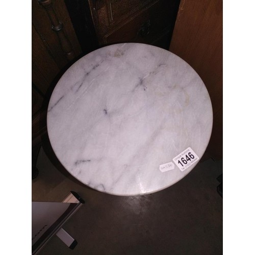 1646 - A marble top circular hall table.  COLLECT ONLY.