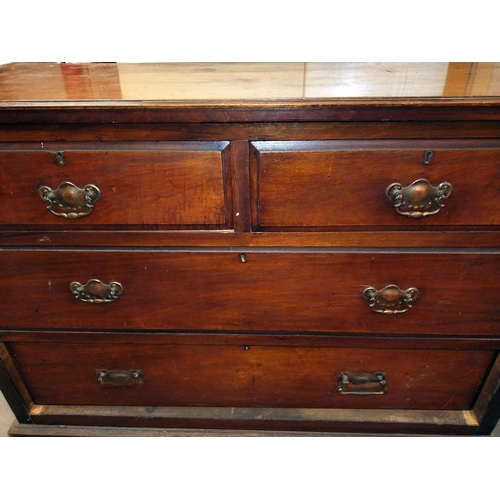 334 - An Edwardian mahogany chest of drawers (107cm x 44cm x height 84cm), COLLECT ONLY