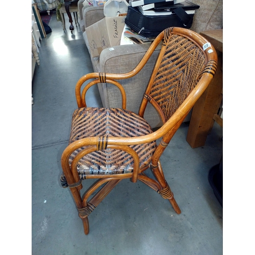 337 - A bamboo and cane chair, COLLECT ONLY