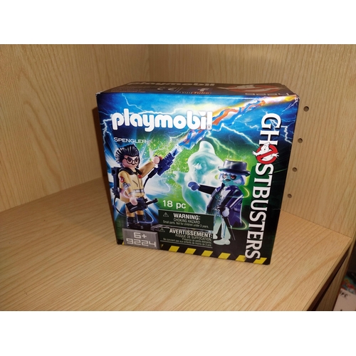 346 - A boxed sealed Playmobil Ghostbusters 9224 and Lego 40292 and Playmobil 6921 (the latter one is open... 