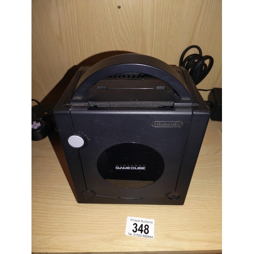 348 - A Nintendo game cube, believed to be complete package, plus one disc