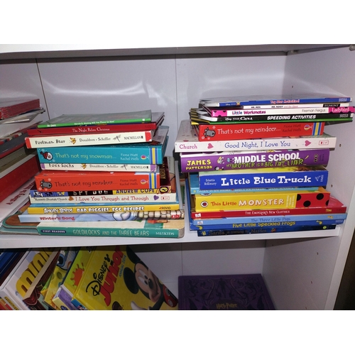 355 - A good lot of children's books on 3 shelves (mainly for younger children/toddlers), COLLECT ONLY