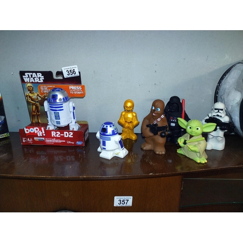 356 - A Star Wars related toys including Lego 75073 sealed, plus Star Wars 2008 Disney Parks Exclusive Bat... 