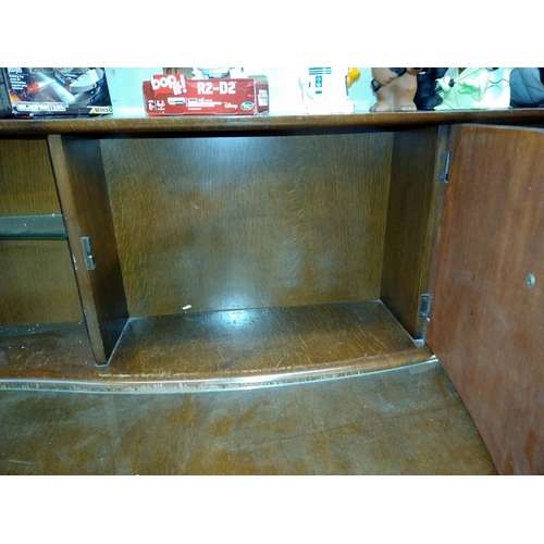 357 - A 1950's oak sideboard, COLLECT ONLY