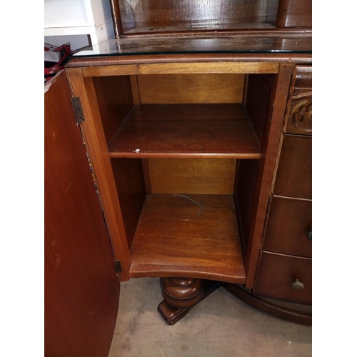 357 - A 1950's oak sideboard, COLLECT ONLY