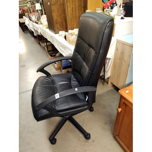 361 - A black leather office chair, COLLECT ONLY