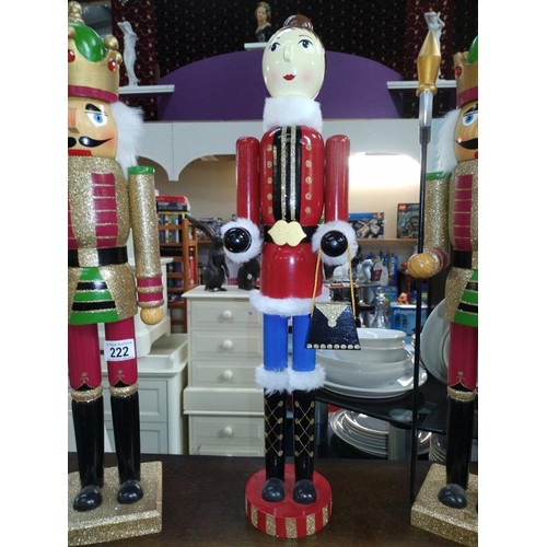 222 - 3 tall Christmas nutcrackers height 60cm