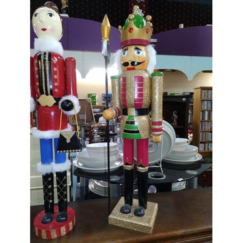 222 - 3 tall Christmas nutcrackers height 60cm