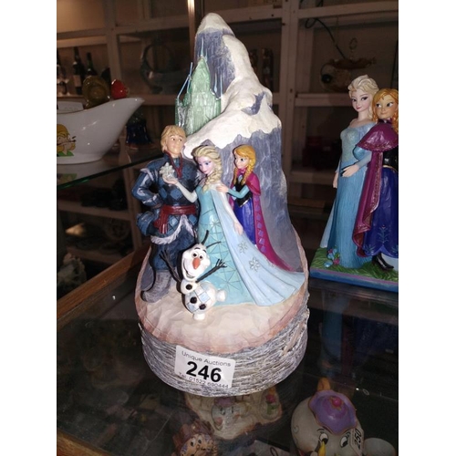 246 - 3 Disney traditions figures, Frozen figures including Sisters Forever