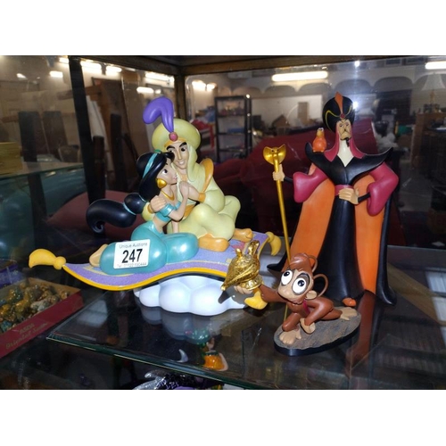 247 - 3 Disney Enchanting collection Aladdin figures including A whole new world