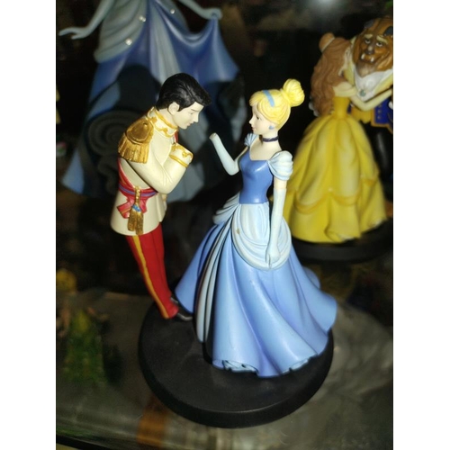 249 - 5 Disney enchanting collection figures, 3 Princesses Aurora, Cinderella and Ariel, plus Beauty and t... 