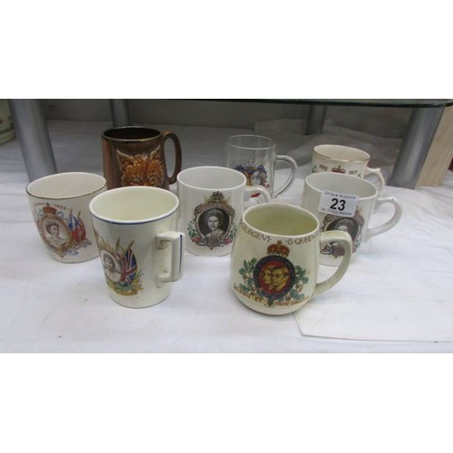 23 - A quantity of George VI and Elizabeth II coronation mugs.