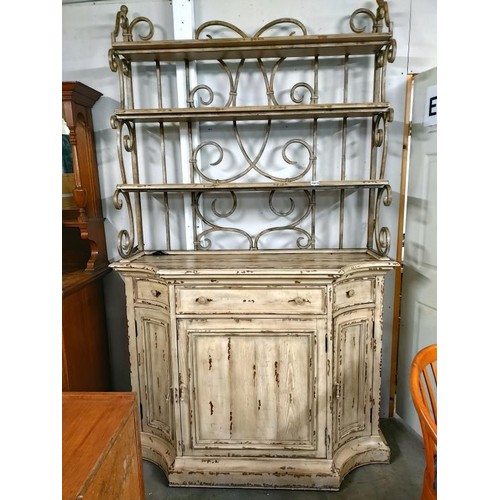 1640A - A Shabby Chic kitchen cabinet (144cm width x 54cm depth x 234cm high)