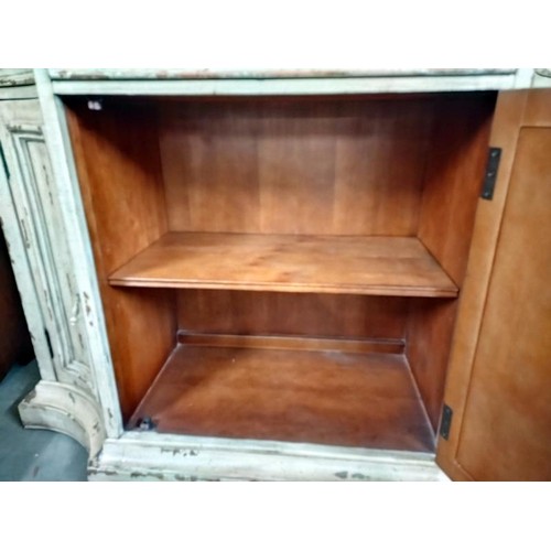 1640A - A Shabby Chic kitchen cabinet (144cm width x 54cm depth x 234cm high)