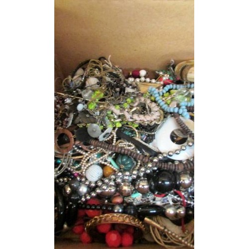 62 - A large box of costume jewellery.