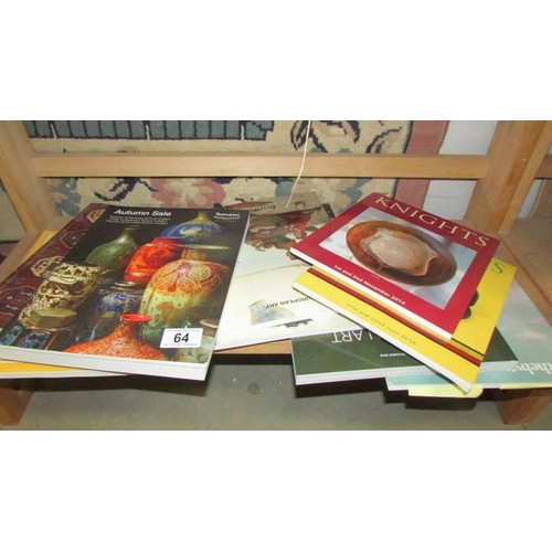 64 - A quantity of assorted auction catalogues.