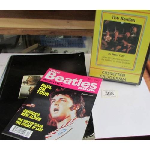 308 - A Beatles in New York Video, The Beatles 'Get Back' book and a 2002 Beatles Monthly.