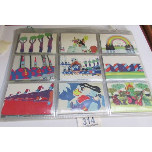 314 - A set of The Beatles Yellow Submarine trading cards.