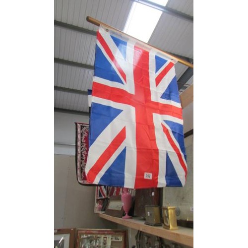 352 - A quantity of flags including Union Jack in various sizes.  COLLECT ONLY.