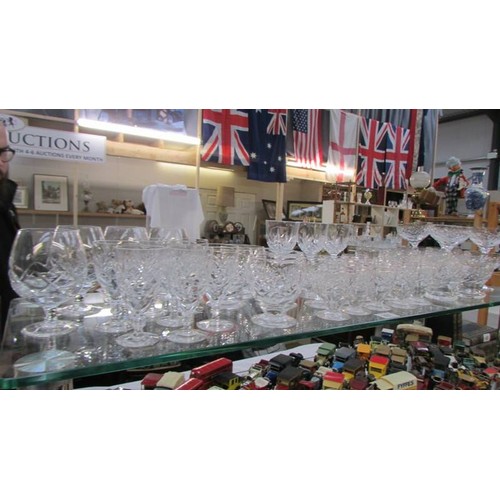 397 - A good lot of cut glass and crystal drinking glasses. COLLECT ONLY.