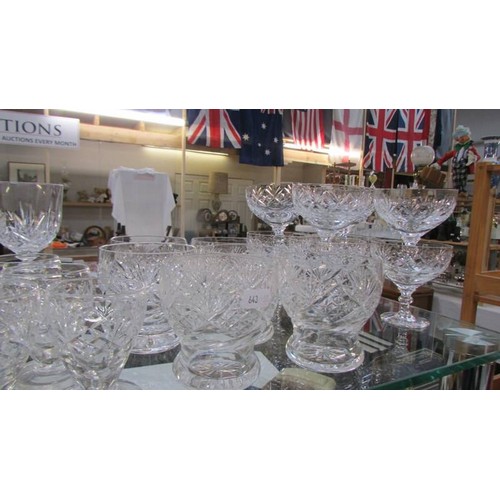 397 - A good lot of cut glass and crystal drinking glasses. COLLECT ONLY.