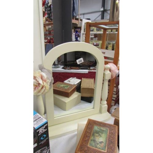 458 - A painted dressing table mirror. COLLECT ONLY.