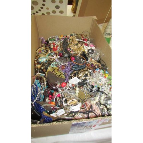 479 - A large box of costume jewellery.