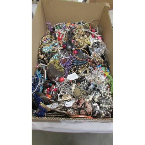 479 - A large box of costume jewellery.