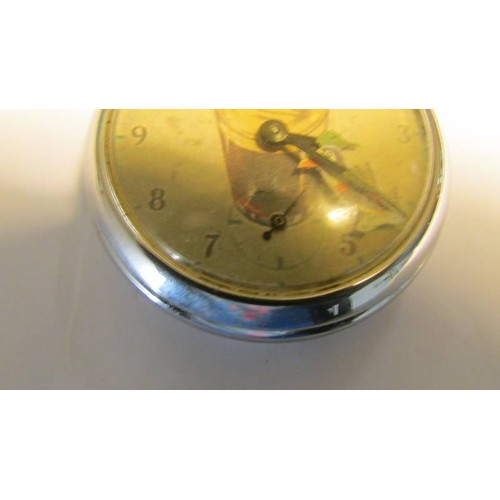 2003 - A chrome nodding Guinness toucan pocket watch, in working order.