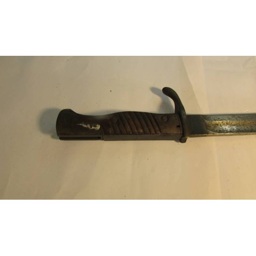 2153 - A German WW2 bayonet, W H Holler, Solingen, 50 cm long, blade 36 cm. COLLECT ONLY