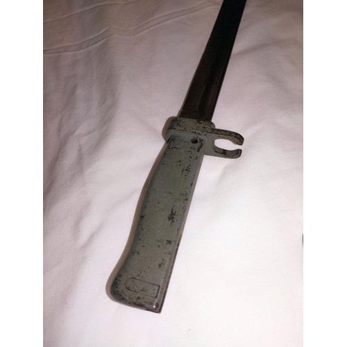 2161 - A German Ersatz bayonet with scabbard COLLECT ONLY