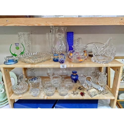 12 - A quantity of glass etc. including paperweights, COLLECT ONLY.