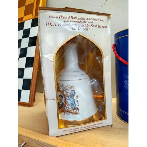 3 - 5 Bells whisky decanters (all empty), COLLECT ONLY.