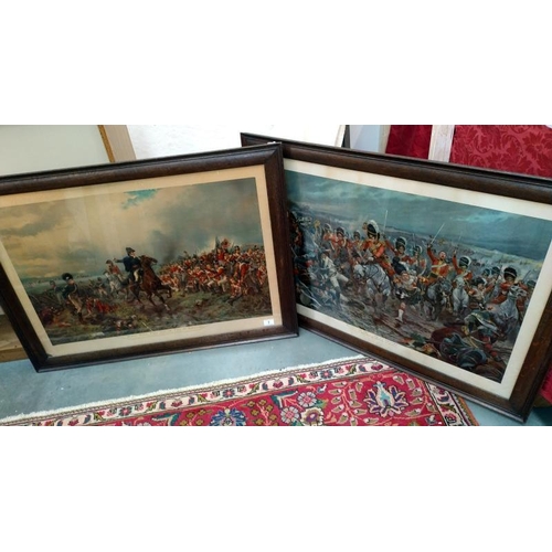 7 - 2 large framed & glazed battle related prints 'What will they say of this in England' & 'Scotland ye... 