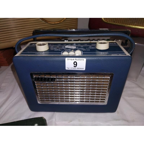 9 - 6 vintage radio's including Dynatron, Bush, Telefunken, Haker & Ferguson etc. COLLECT ONLY.