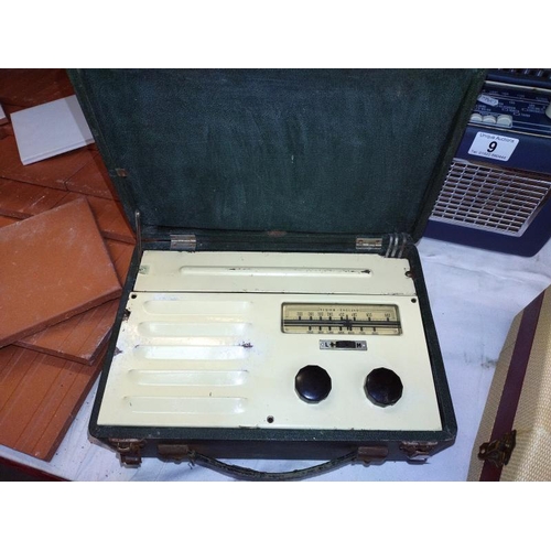 9 - 6 vintage radio's including Dynatron, Bush, Telefunken, Haker & Ferguson etc. COLLECT ONLY.