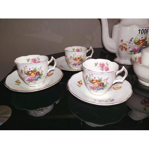 1006 - A Coalport 'June time' tea set. COLLECT ONLY.