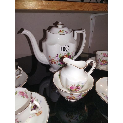 1006 - A Coalport 'June time' tea set. COLLECT ONLY.