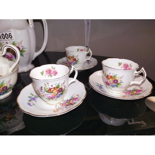 1006 - A Coalport 'June time' tea set. COLLECT ONLY.