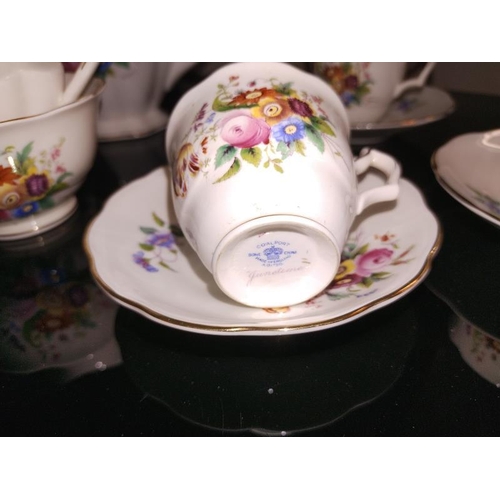 1006 - A Coalport 'June time' tea set. COLLECT ONLY.