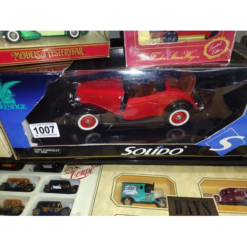 1007 - A mixed collection of boxed die cast including Corgi Jaguar collection & Prestige Ford Cabriolet etc... 