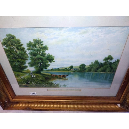 1048 - A framed & glazed picture 'A June Morning' by Elwin Edwards COLLECT ONLY