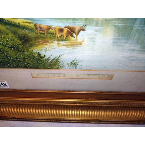 1048 - A framed & glazed picture 'A June Morning' by Elwin Edwards COLLECT ONLY